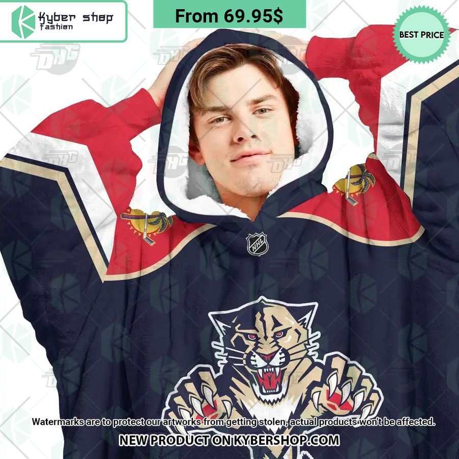 Florida Panthers blue Hoodie Blanket