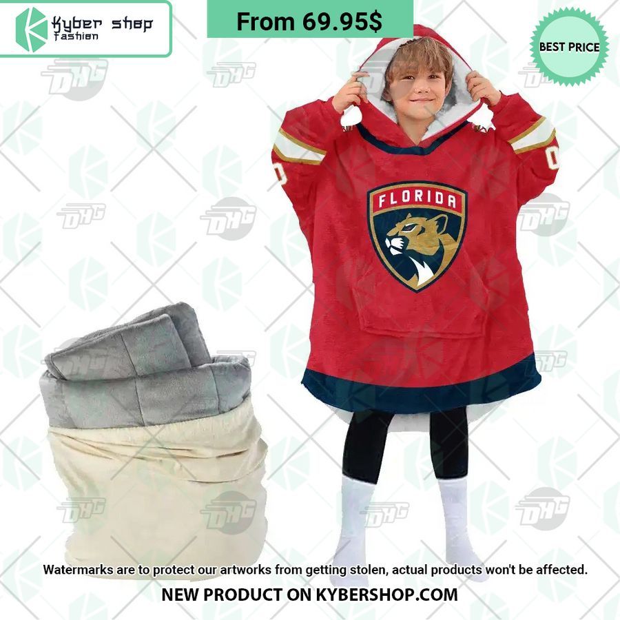 Florida Panthers red Hoodie Blanket