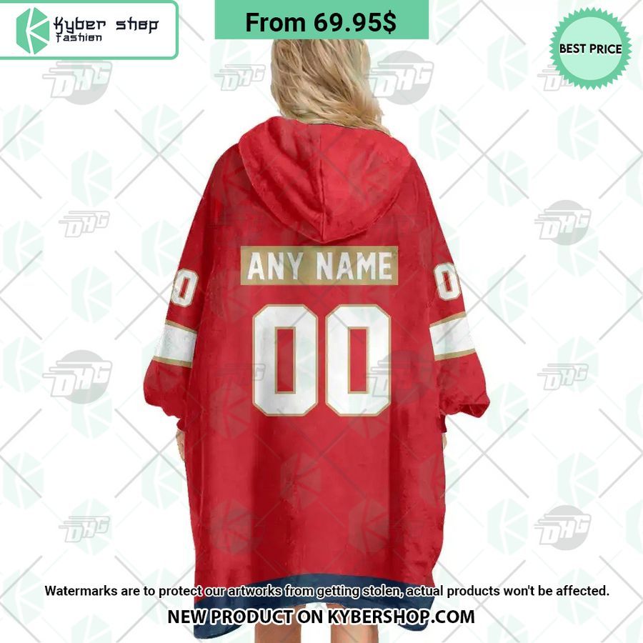 Florida Panthers red Hoodie Blanket