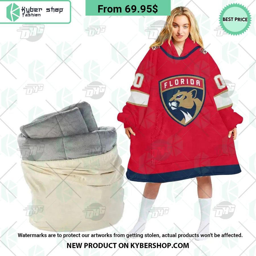 Florida Panthers red Hoodie Blanket