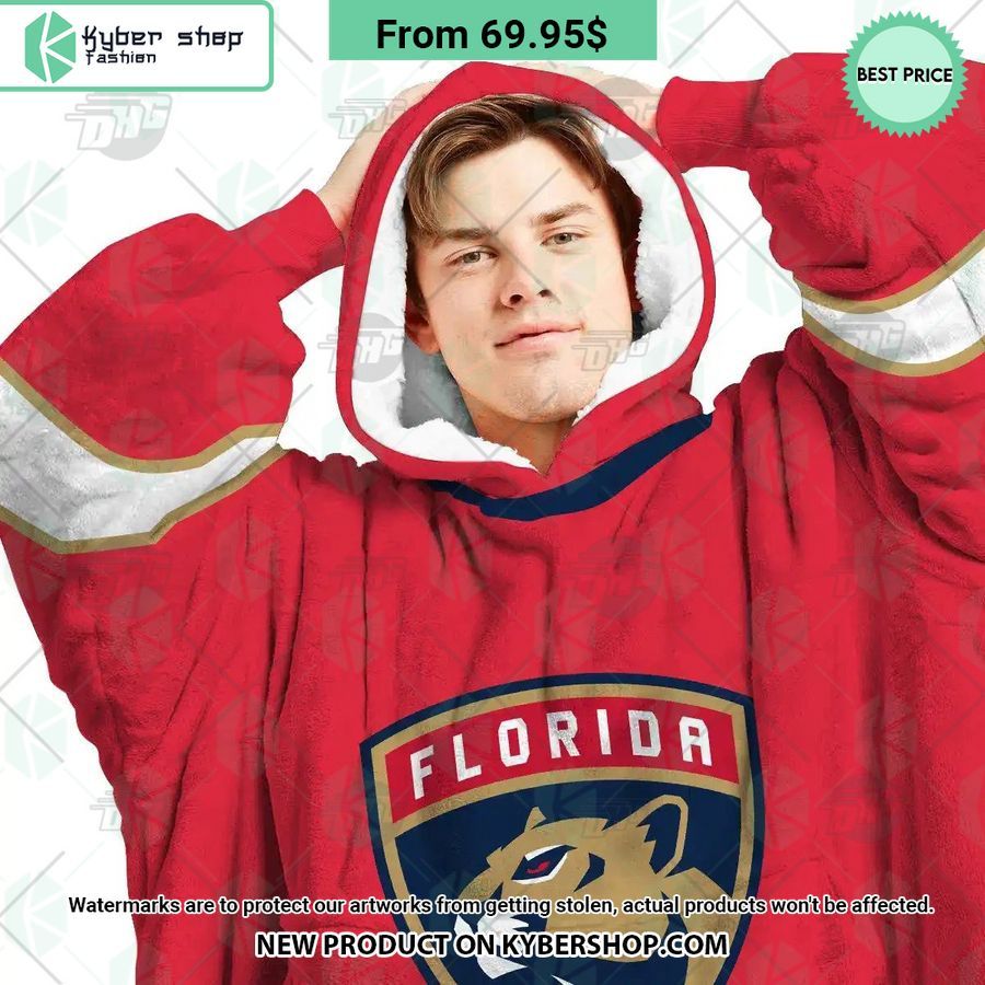 Florida Panthers red Hoodie Blanket