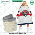 Florida Panthers white Hoodie Blanket