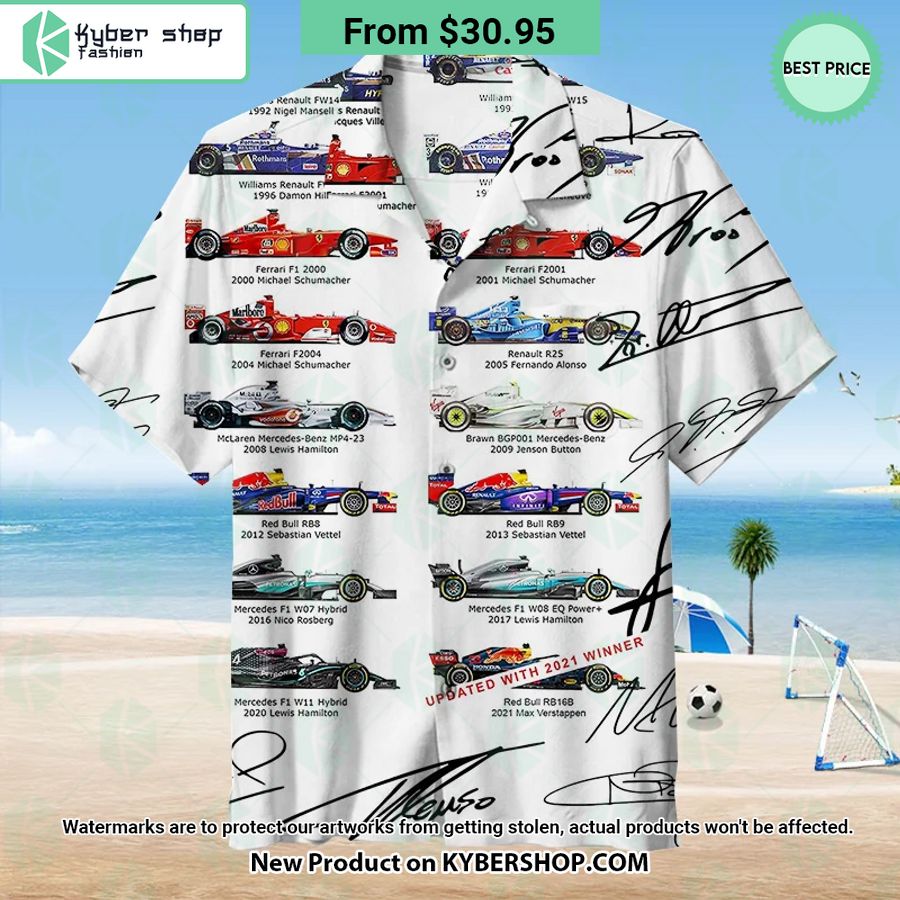 Formula One All World Drivers Champions Hawaiian Shirt