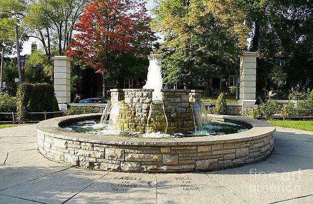 Fountain, At Casa Loma Print Unisex , , , Long Sleeve Tee