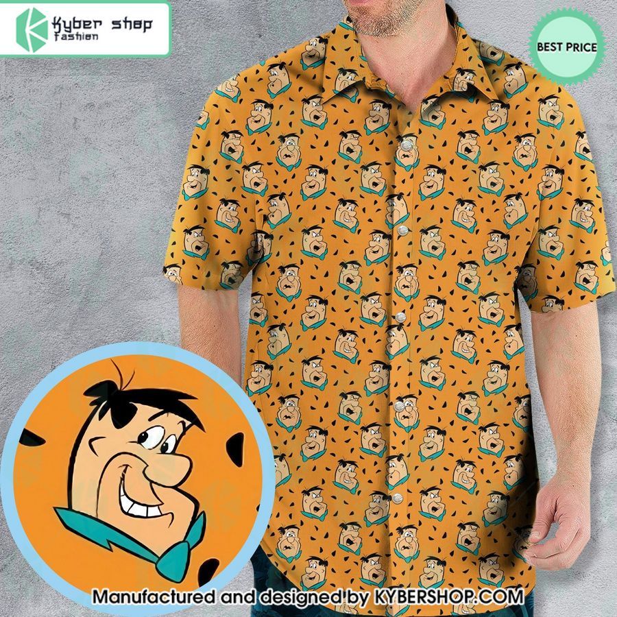 Fred Flintstone Expressions Pattern Hawaiian Shirt