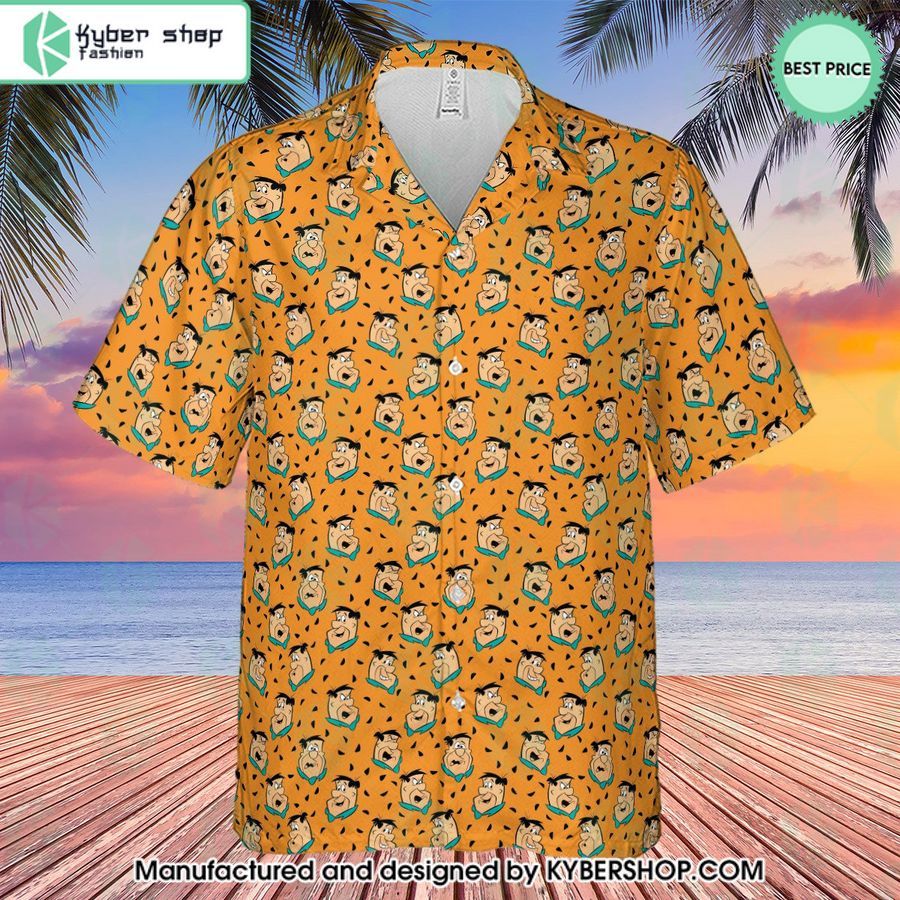 Fred Flintstone Expressions Pattern Hawaiian Shirt