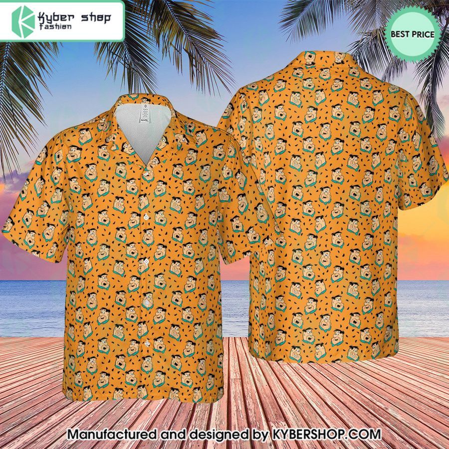 Fred Flintstone Expressions Pattern Hawaiian Shirt