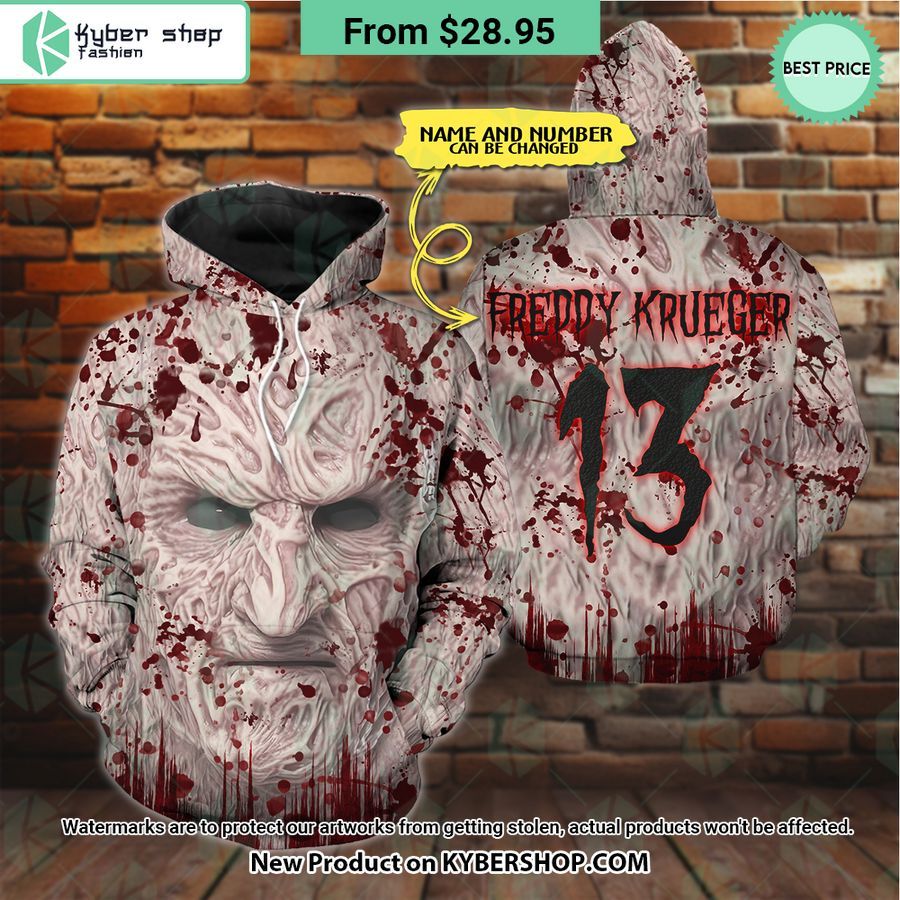 Freddy Krueger Face Blood CUSTOM Hoodie