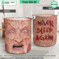 Freddy Krueger Never Sleep Again Laundry Basket