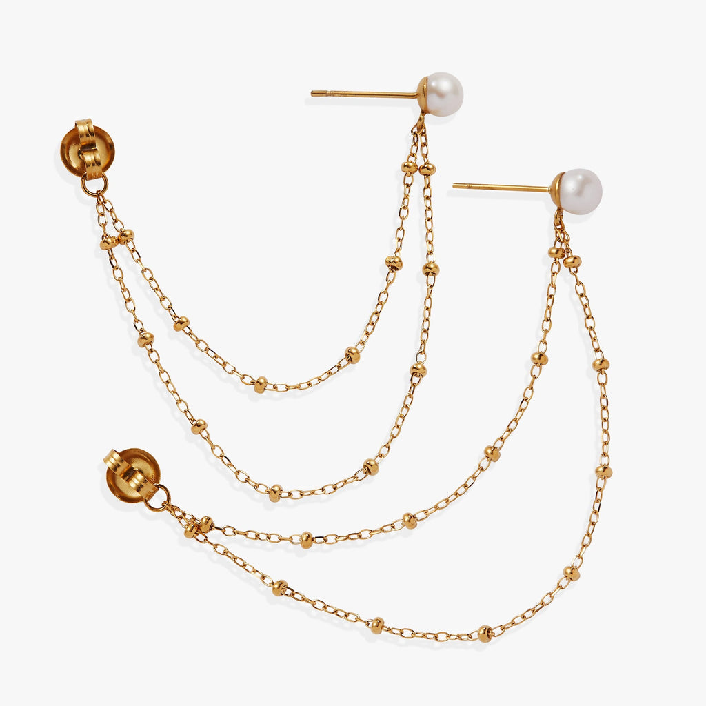 Freshwater Pearl Front Back Earrings T-Shirts