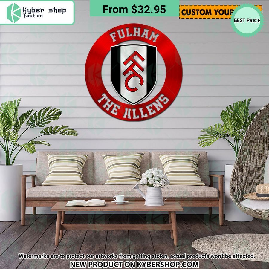 Fulham FC CUSTOM Metal Sign