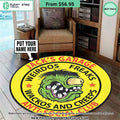 Garage Anti Social Club Rat Fink CUSTOM Round Rug