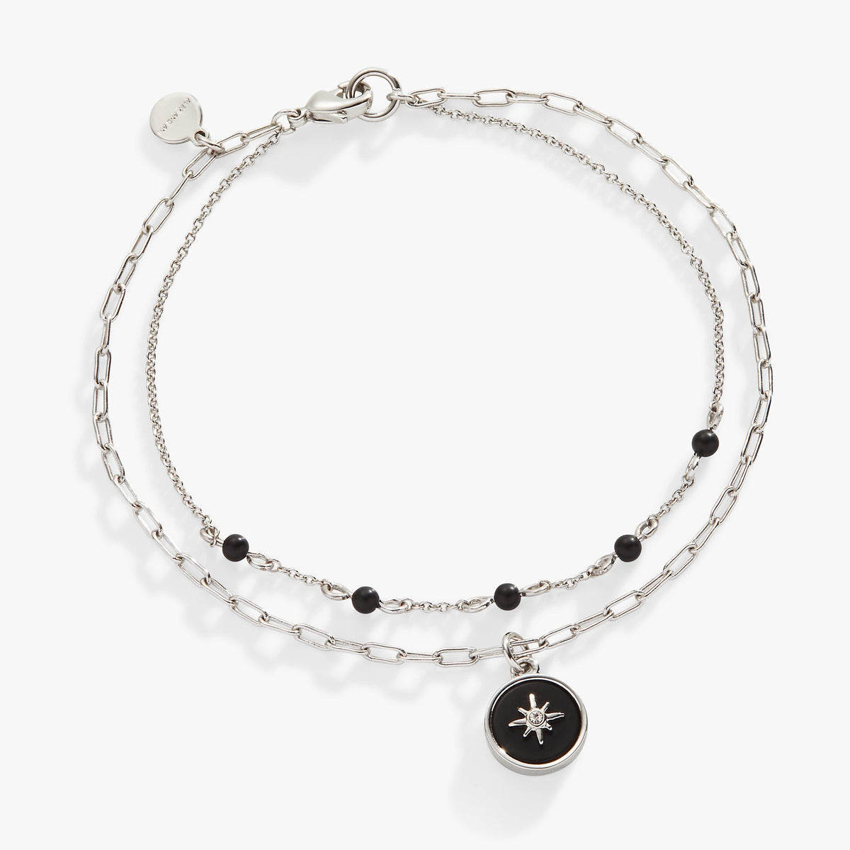 Star Double Row Bracelet Reconstituted Onyx T-Shirts
