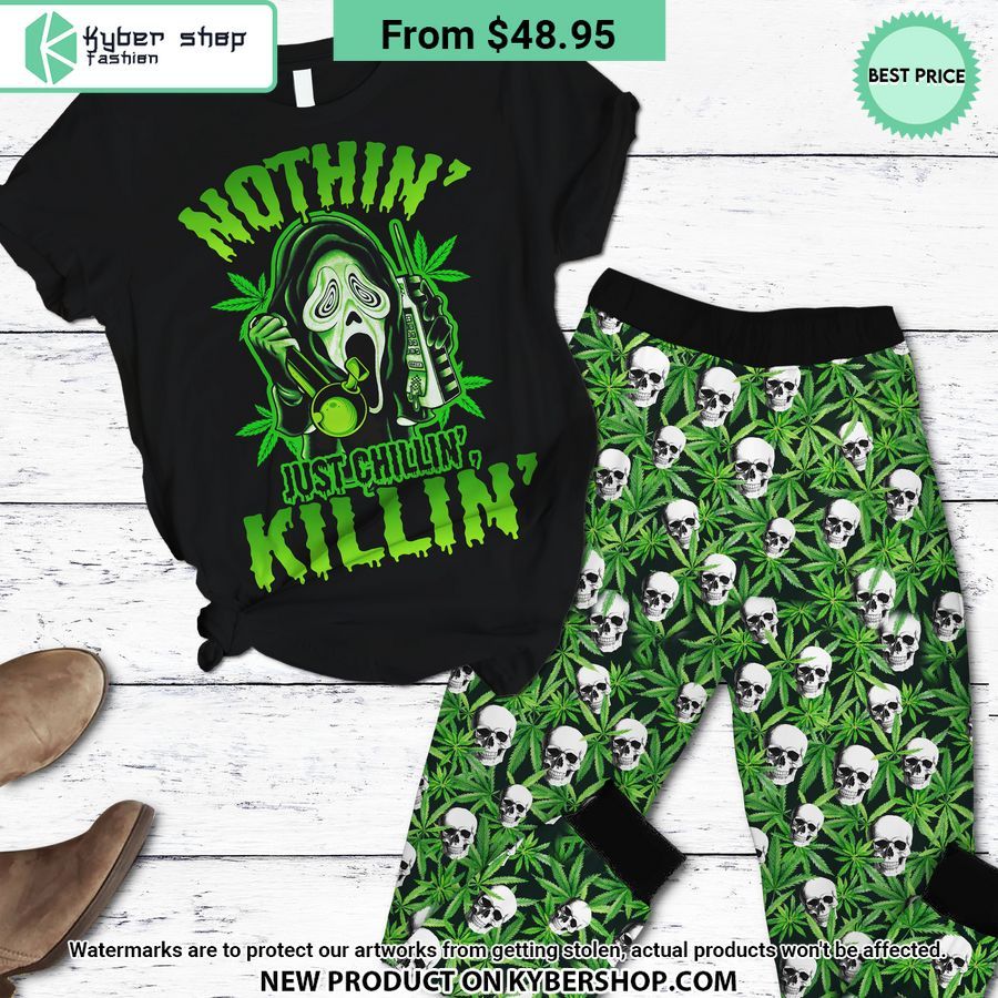 Ghost Face Just Chillin’ And Killin’ Weed Pajamas Set