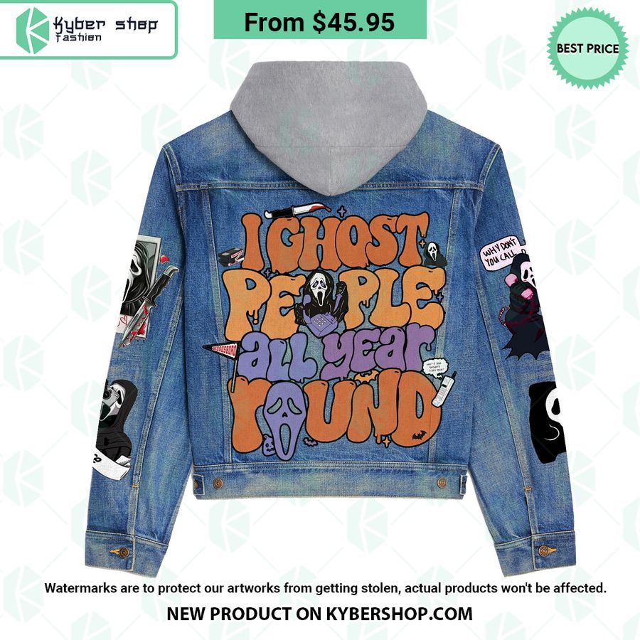 Ghostface I Ghost People All Year Round Hooded Denim Jacket