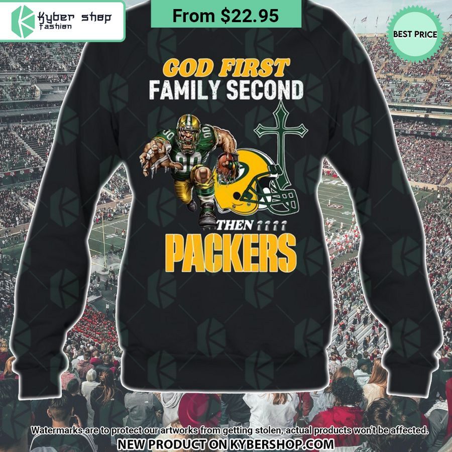 God First Family Second Then Green Bay Packers Shirt