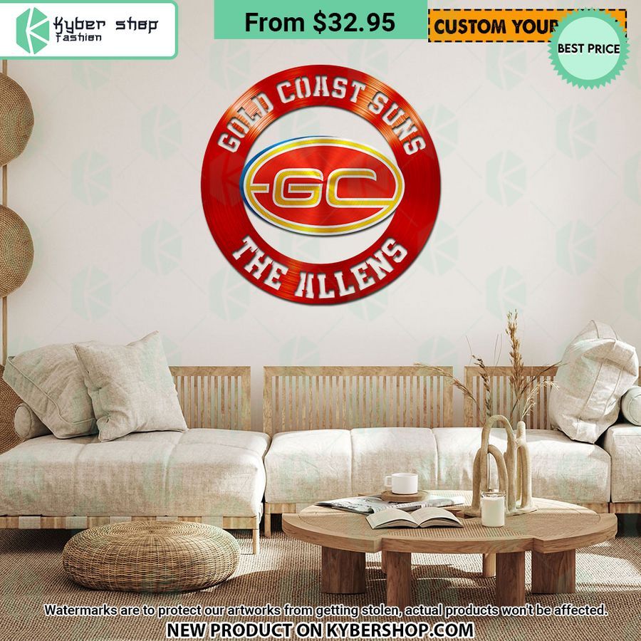 Gold Coast Suns CUSTOM Metal Sign