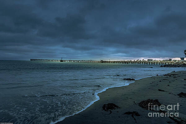 Goleta Fishing Pier Print Unisex , , , Long Sleeve Tee