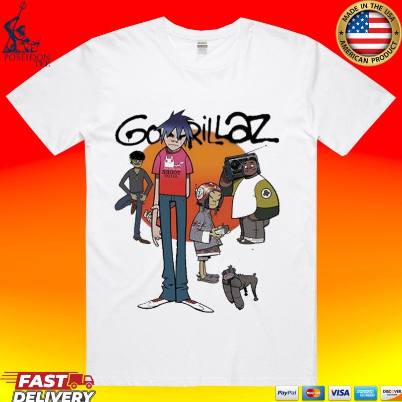 Gorillaz Band Grey T-shirt