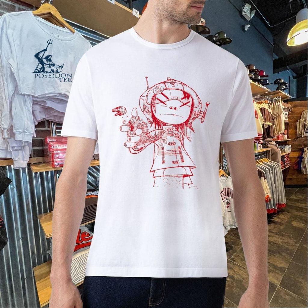 Gorillaz Noodle Line Drawing T-shirt