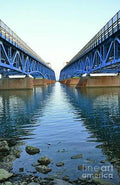 Grand Island Bridges Print Unisex , , , Long Sleeve Tee