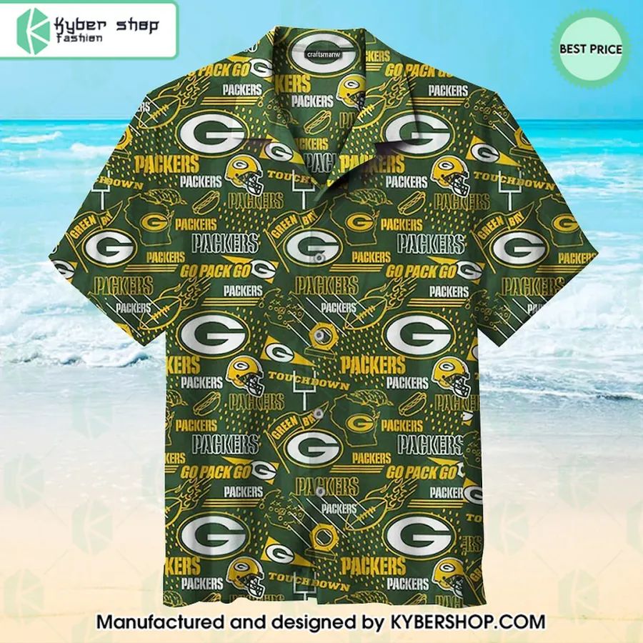 Green Bay Packers logo Hawaiian Shirt