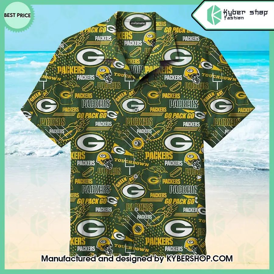 Green Bay Packers logo Hawaiian Shirt
