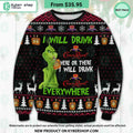 Grinch I Will Drink Crown Royal Here Or There Sweater