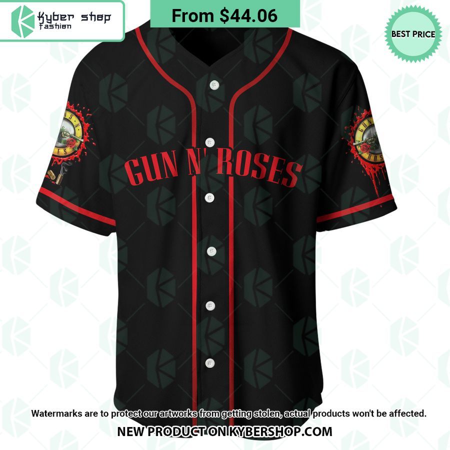 Gun N’ Roses Skull CUSTOM Baseball Jersey