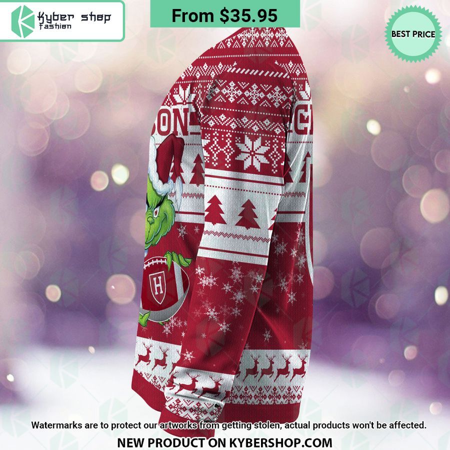 Harvard Crimson Grinch Christmas Sweater