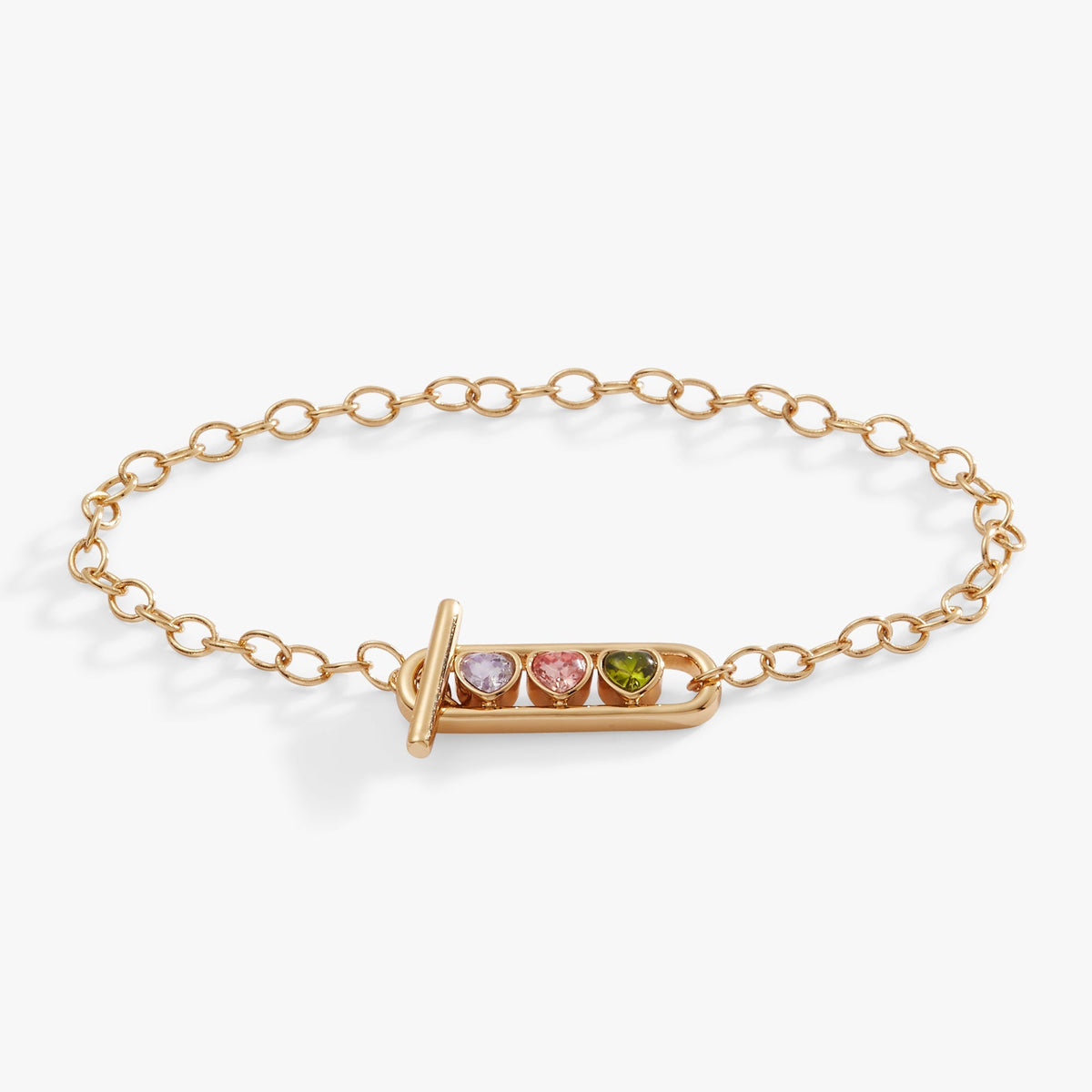 Heart Crystal Toggle Bracelet T-Shirts