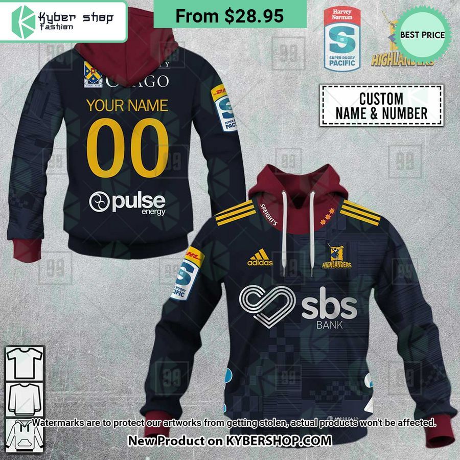 Highlanders Super Rugby Pacific Home Jersey CUSTOM Hoodie