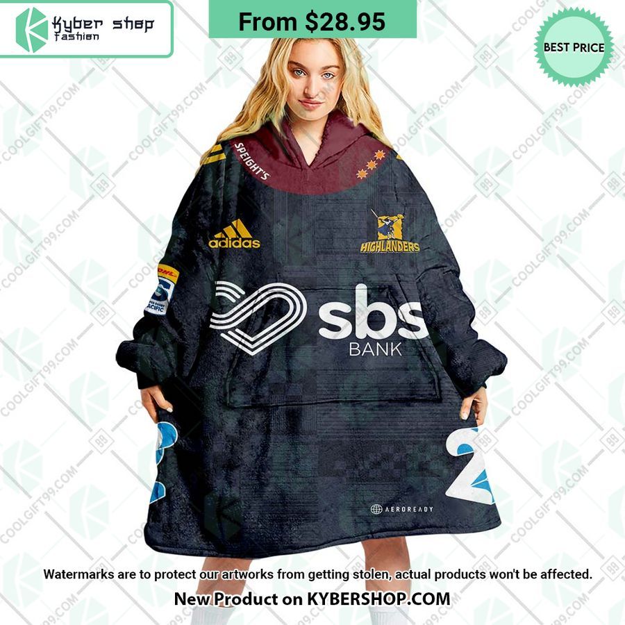 Highlanders Super Rugby Pacific Home Jersey CUSTOM Hoodie Blanket
