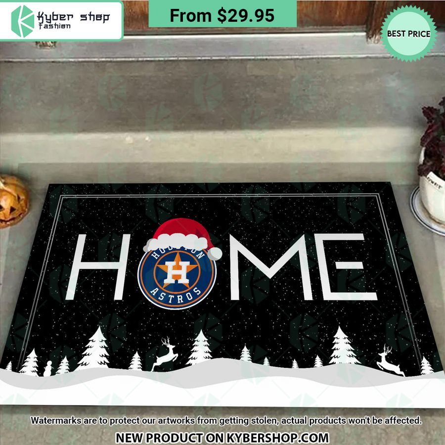 Houston Astros Christmas Home Doormat