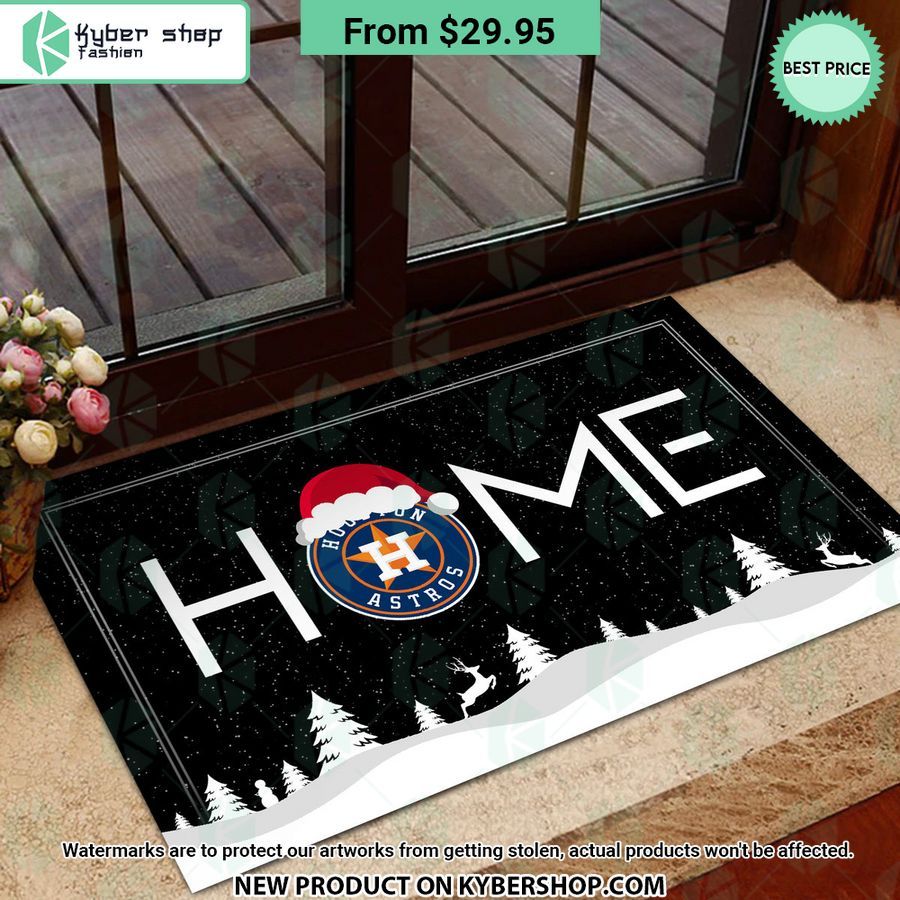 Houston Astros Christmas Home Doormat