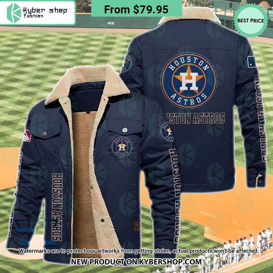 Houston Astros MLB Fleece Leather Jacket