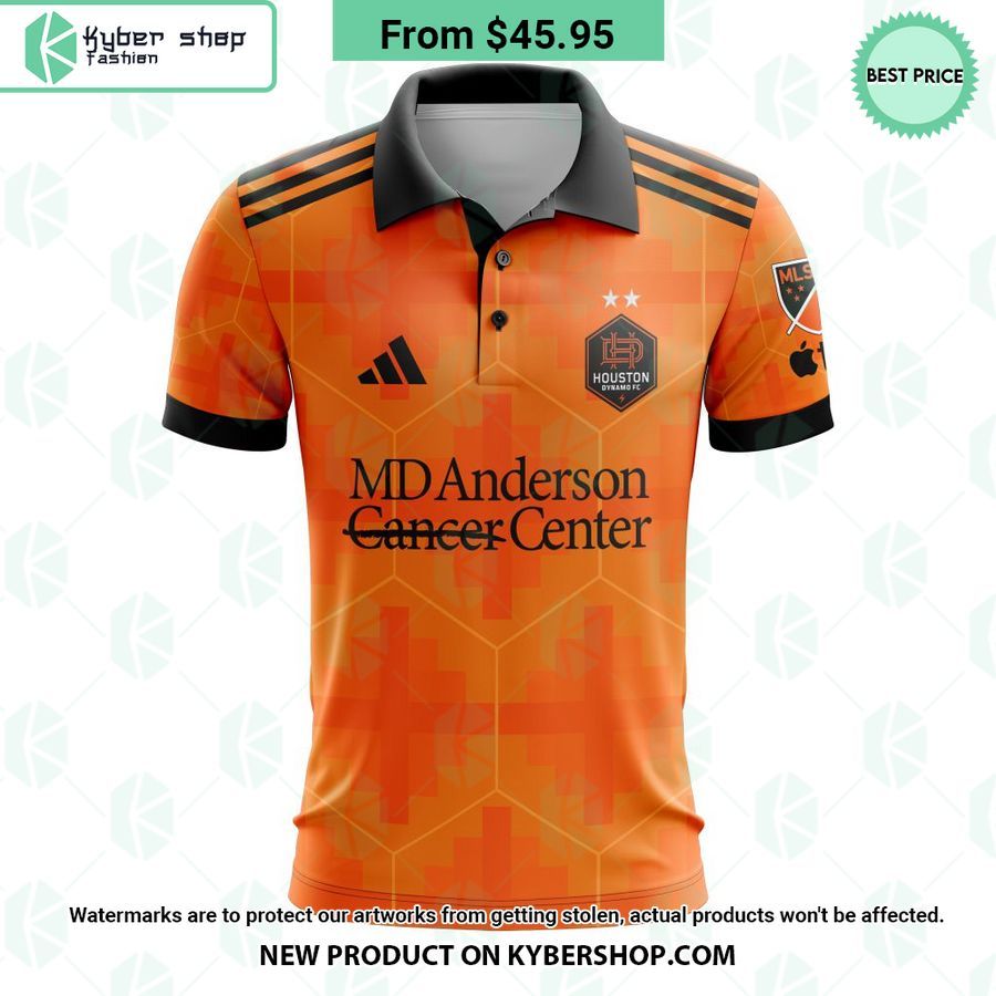 Houston Dynamo FC 2023 Home El Sol MLS CUSTOM Polo Shirt
