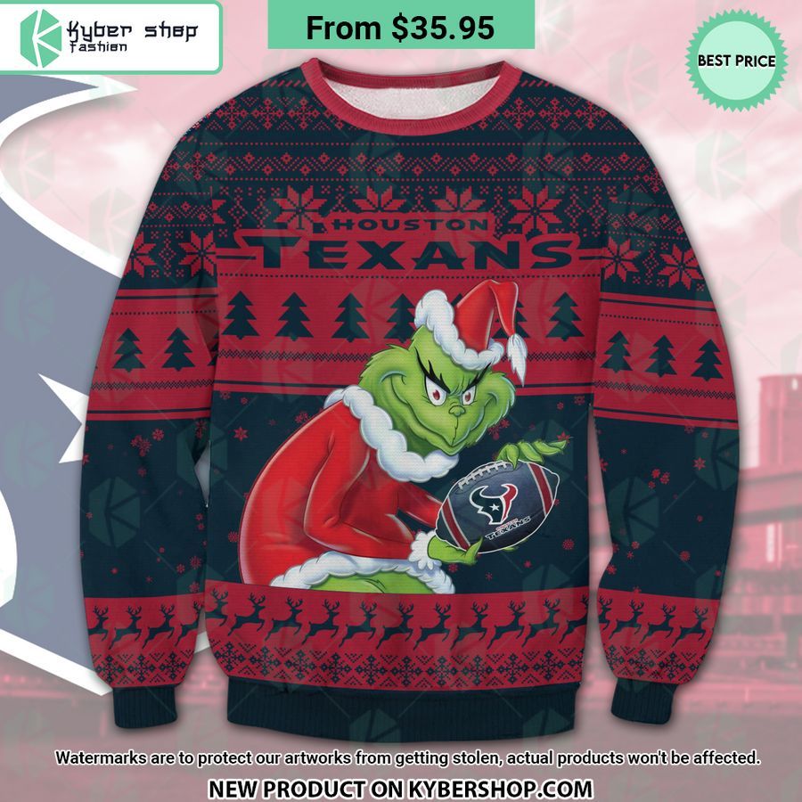 Houston Texans Grinch Ugly Christmas Sweater
