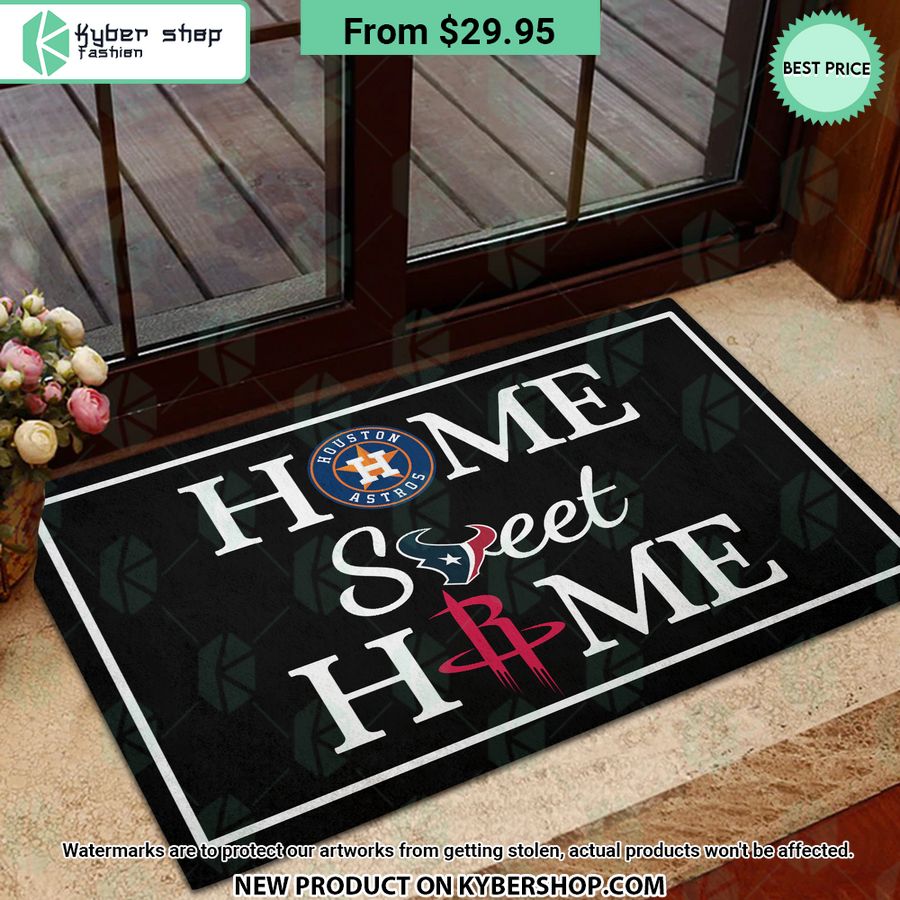 Houston Texans Houston Astros Houston Rockets Home Sweet Home Doormat