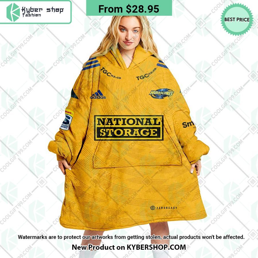 Hurricanes Super Rugby Pacific Home Jersey CUSTOM Hoodie Blanket