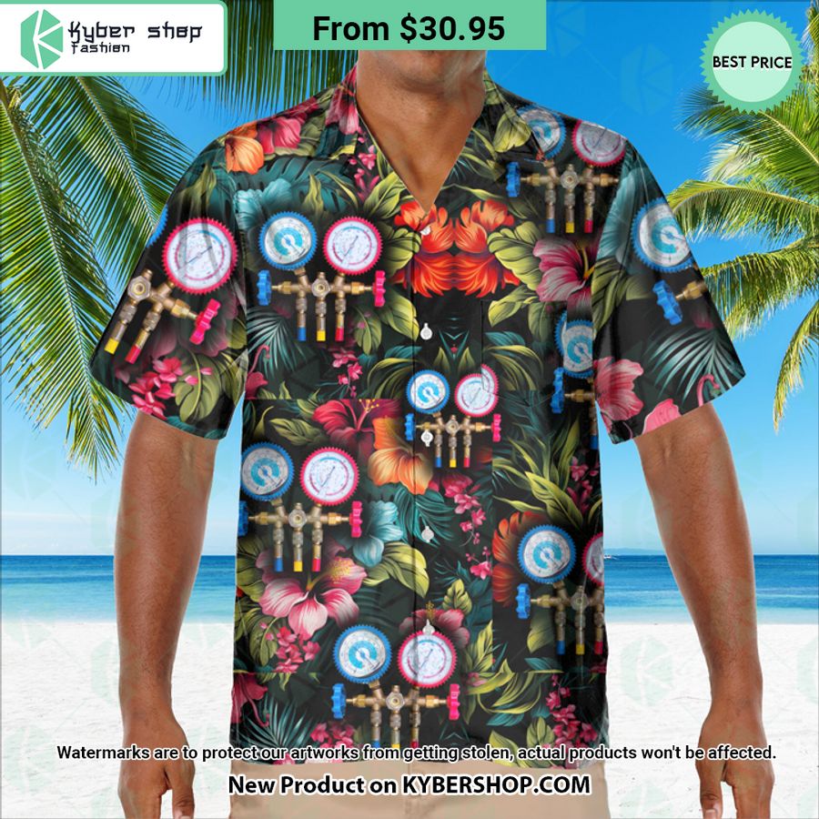 HVAC Tech Logo Hawaiian Shirt