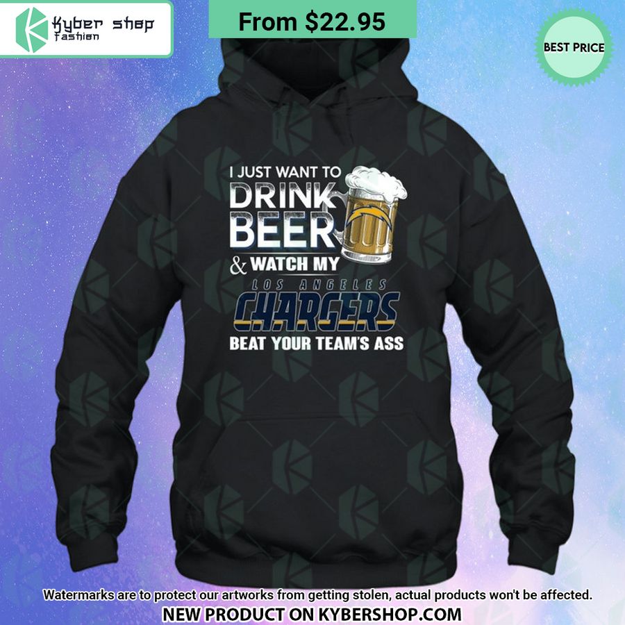 I Just Want To Drink Beer & Watch My Los Angeles Chargers T Shirt