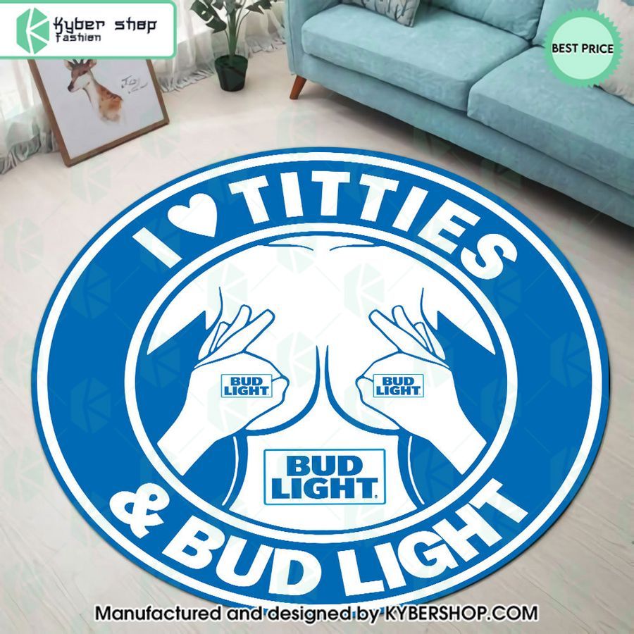 I Love Titties And Bud Light Rug