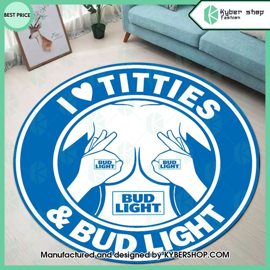 I Love Titties And Bud Light Rug