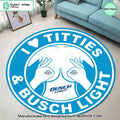 I Love Titties And Busch Light Rug