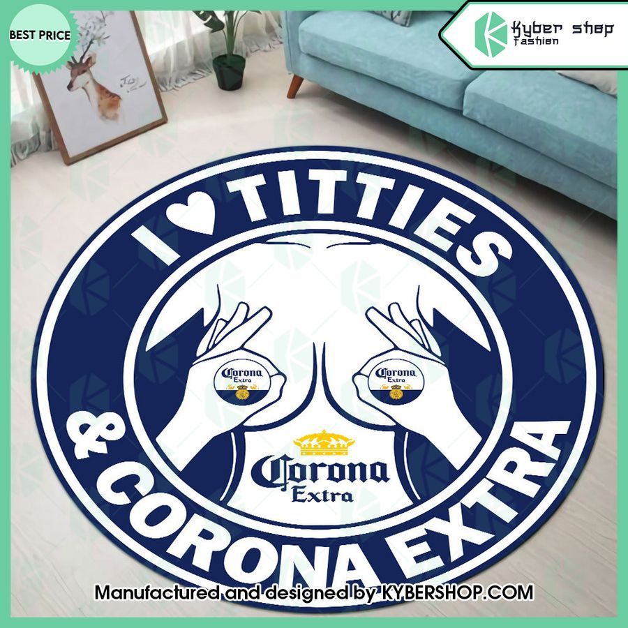 I Love Titties And Corona Extra Rug