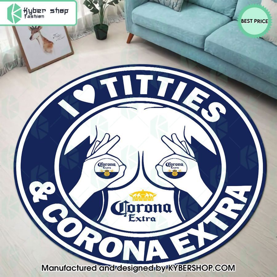 I Love Titties And Corona Extra Rug