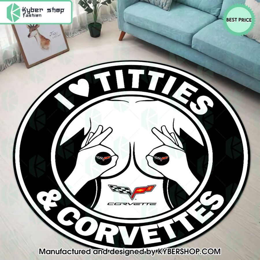 I Love Titties And Corvettes Rug