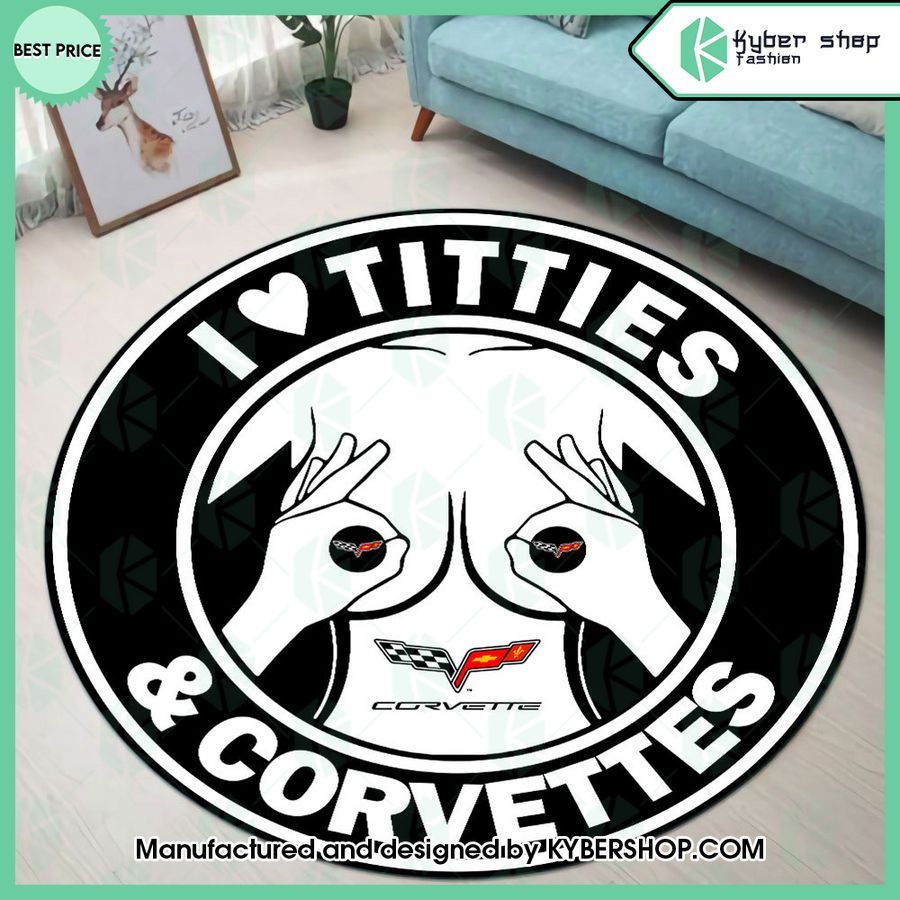 I Love Titties And Corvettes Rug