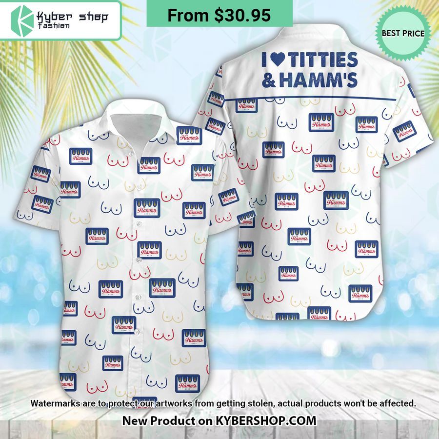 I Love Titties And Hamms Hawaiian Shirt
